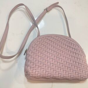Anthropologie Women's Woven lattice dome Crossbody Bag - Pink